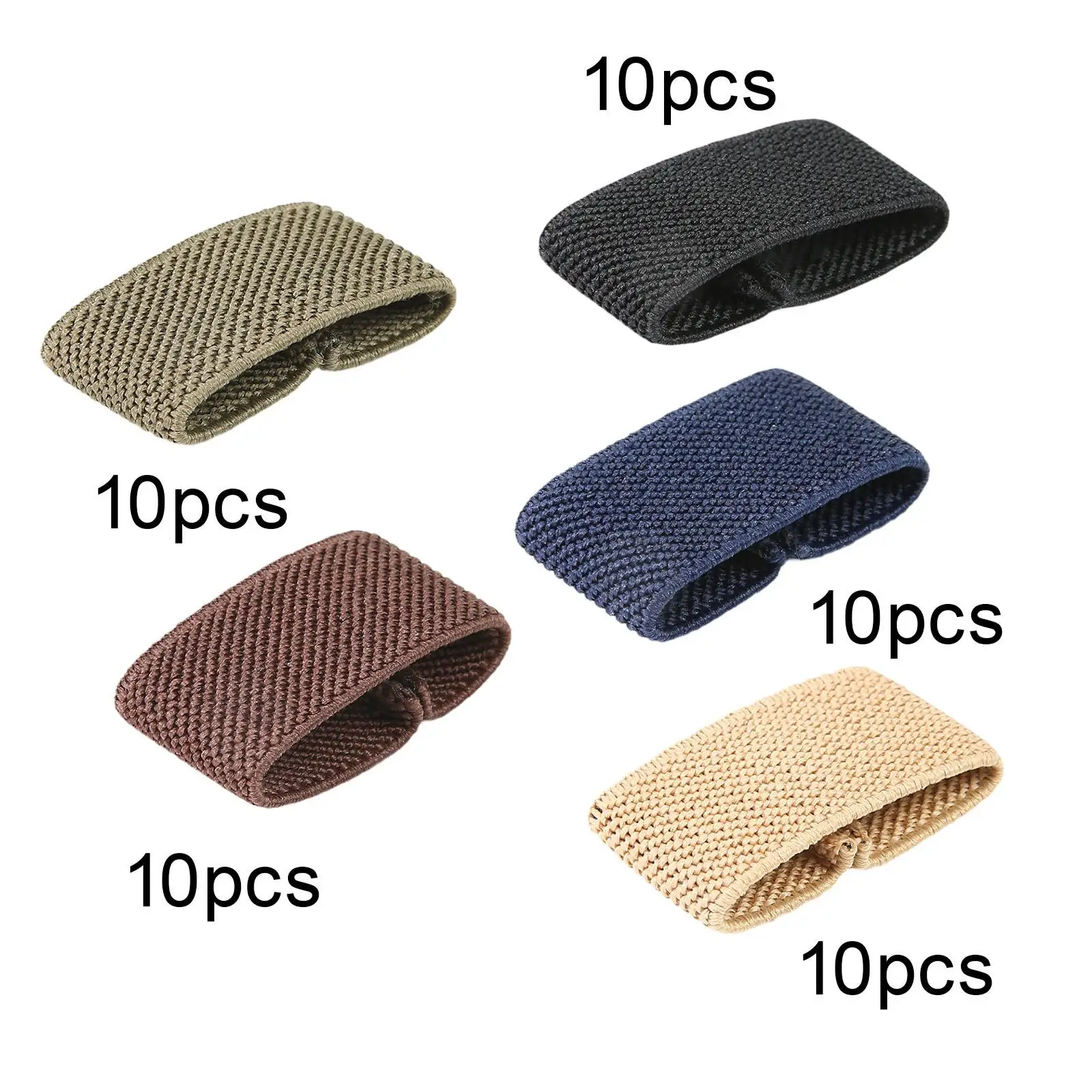 10 Pieces Elastic Belt Keepers Belt Holder Band Harness Strap Retainer Band Hiking Accessories Nylon Strap Keepers Belt Loops