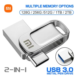 Xiaomi-大容量メタルフラッシュドライブ,高速転送ストレージ,防水uディスク,オリジナル,USB 3.2, 1テラバイト,2テラバイト