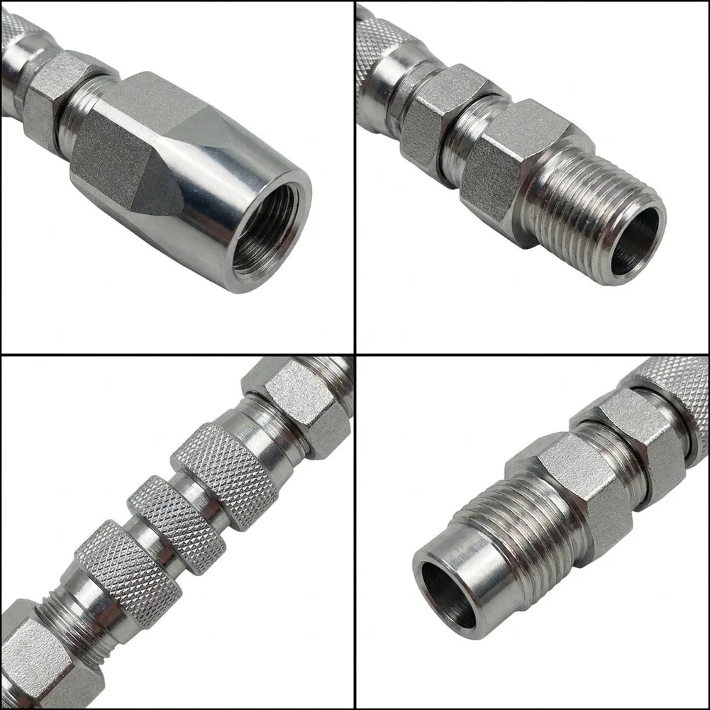 For JIC 37 Degree Swivel Hydraulic Hose Fitting Set for R2 R16 2 Wire Hoses 1/4 3/8 1/2 Inch ID 4000 PSI Rated