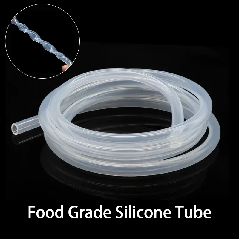 1/5/10M Food Grade Clear Transparent Silicone Rubber Hose ID 0.5 1 2 3 4 5 6 7 8 9 10 12mm O.D Flexible Nontoxic Silicone Tube