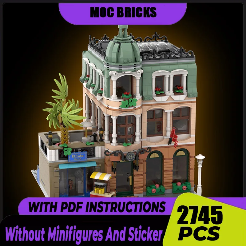 

Модель City Street View Moc, строительные блоки, модель известных отелей, технология, кирпичи, знаменитый расс, сделай сам, сборка, праздничный набор игрушек, подарки