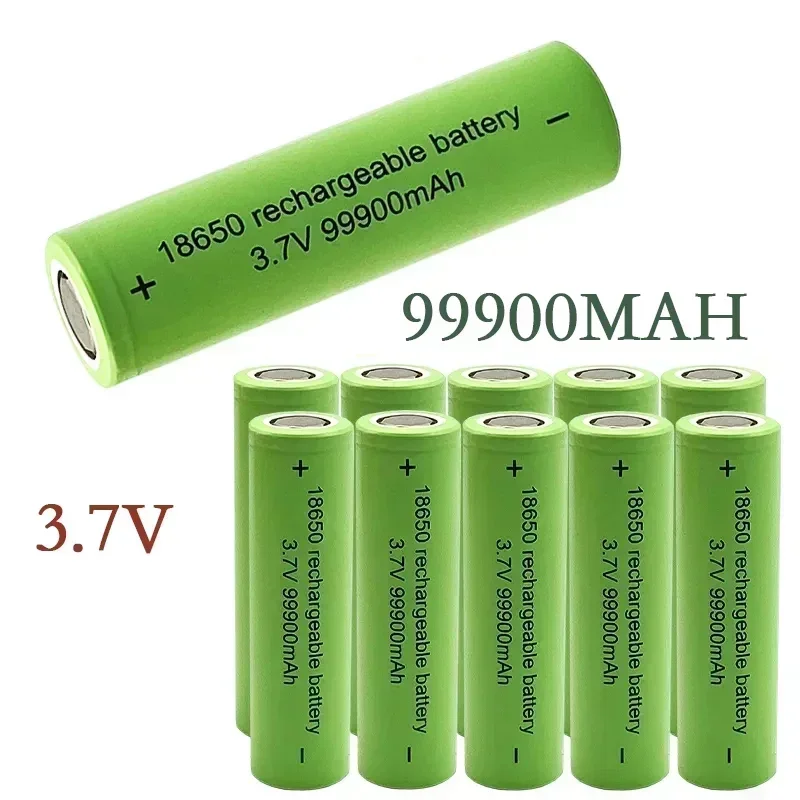 Baterai 18650 asli 99900 Mah 3.7 V 18650 senter mainan/perangkat baterai Lithium obeng baterai isi ulang