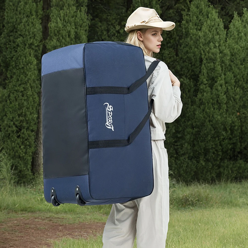 Borsa da viaggio Unisex con ruote borse da viaggio pieghevoli universali con ruote borsa da viaggio impermeabile di grande capacità