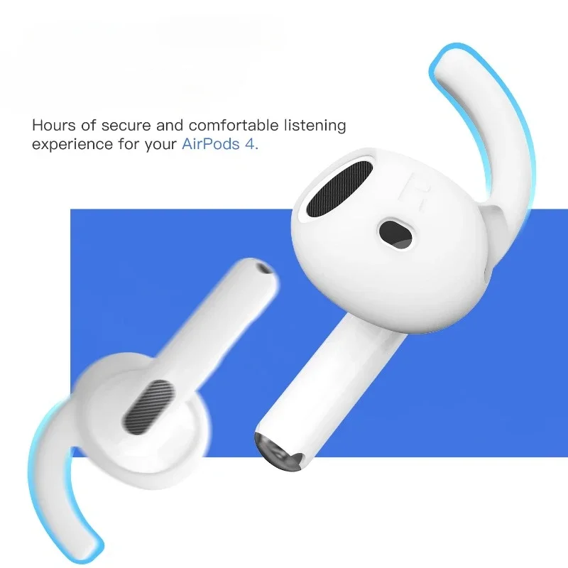 AirPods için silikon kulaklık uçları 4 ipuçları nesil spor Anti köpekbalığı yüzgeci silikon kulaklık uçları AirPods için kaymaz 4 kulaklık kulak