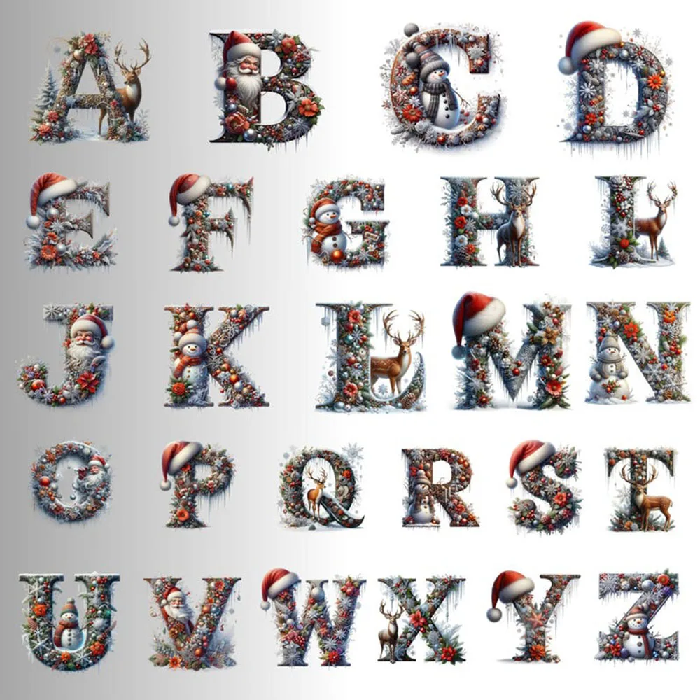 شخصية عيد الميلاد سانتا كيس اسم مخصص الأولي هدية عيد الميلاد حقيبة الحلوى كيس التخزين للأطفال عطلة الطرف الديكور