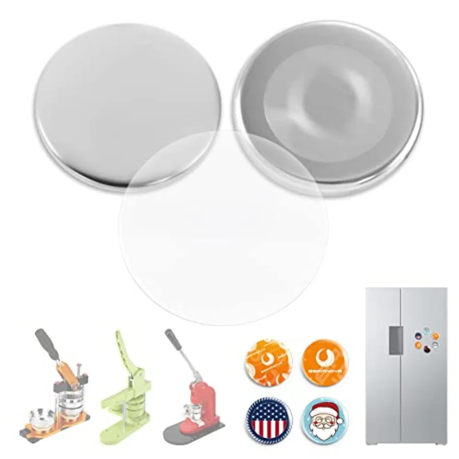 

100 комплектов/примерно 2,28 дюйма Магнитные основы для изготовления значков 2-1/4 дюйма, круглые металлические заготовки для машинок для изготовления значков, для творчества своими руками