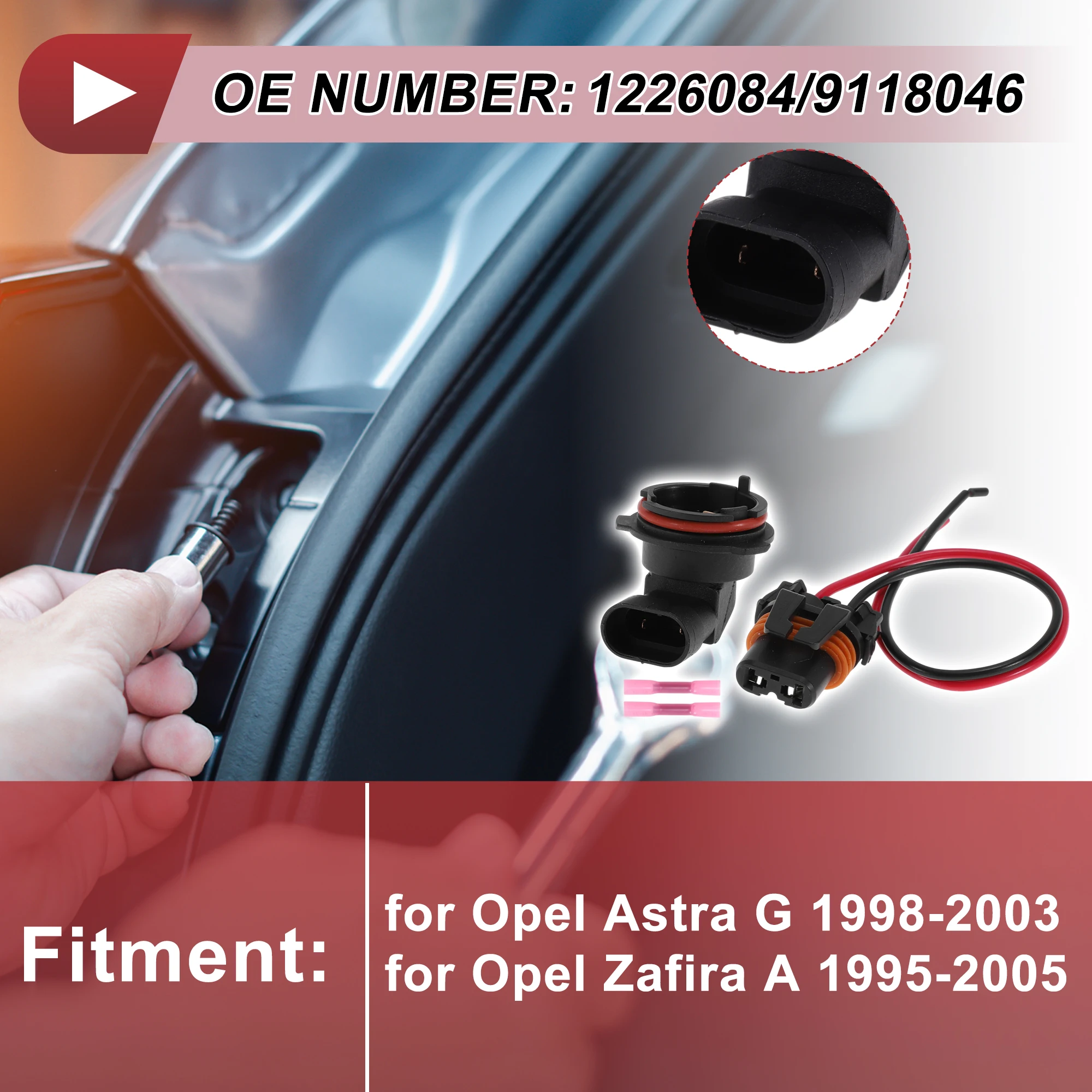

UXCELL Headlight Light Socket Wiring for Opel for Astra G 1998-2003 No.1226084