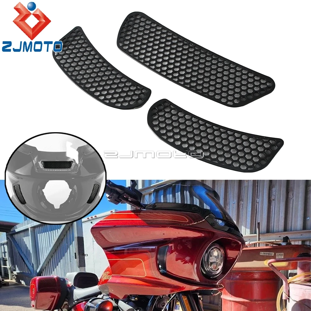 

Low Rider For For Harley Softail Low Rider FXRST FXLRST 22-Up Motorcycle NEW Black Fairing Mesh Vent Screen Batwing Accent Grill