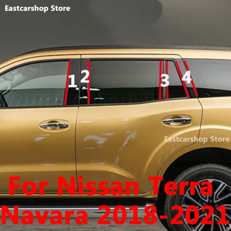 

For Nissan Terra Navara NP300 2018 2019 2020 2021 Car Door Central Window Middle Column Trim Decoration Strip PC B C Pillar