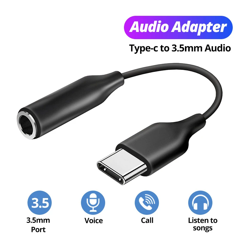 Original USB Type C to 3.5mm Jack Audio Cable Earphone AUX Adapter USB C Headphones AUX Audio Converter for Samsung Huawei Xiomi