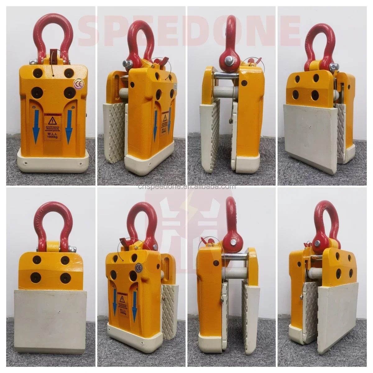 Large Plate Handling Tool Stone Slab Lifter Clamps for Granite & Marble Steel/Metal Lifts up to 1000kg 50mm