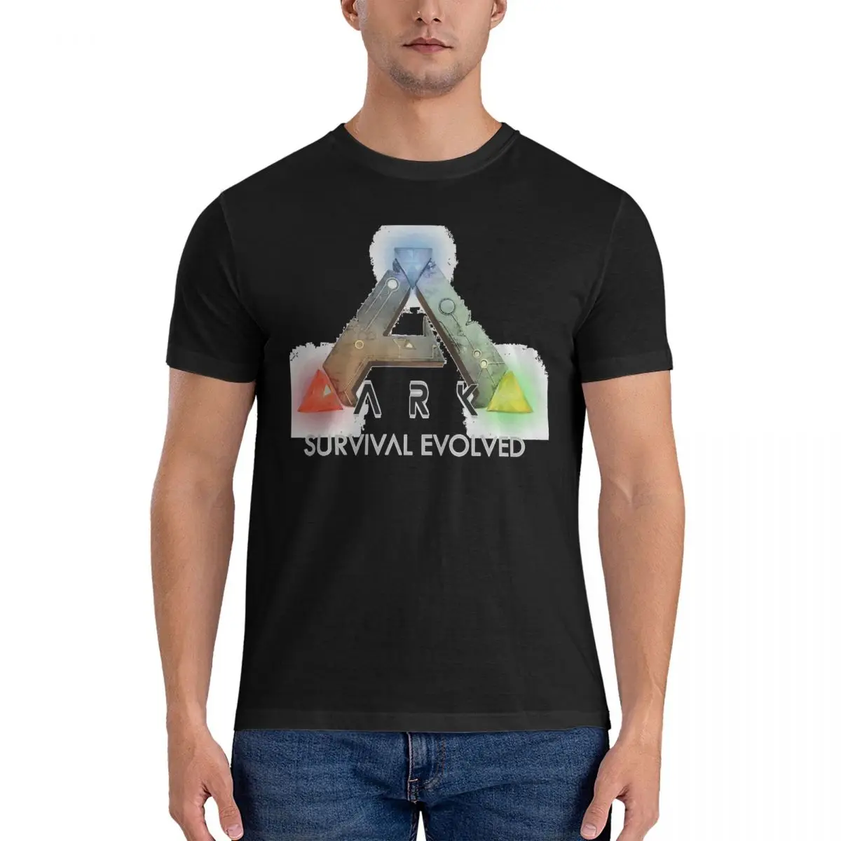 Bulbdog Men's T Shirt ARK Survival Evolved Vintage Tee Shirt Short Sleeve O Neck T-Shirt 100% Cotton Graphic Printed Clothes