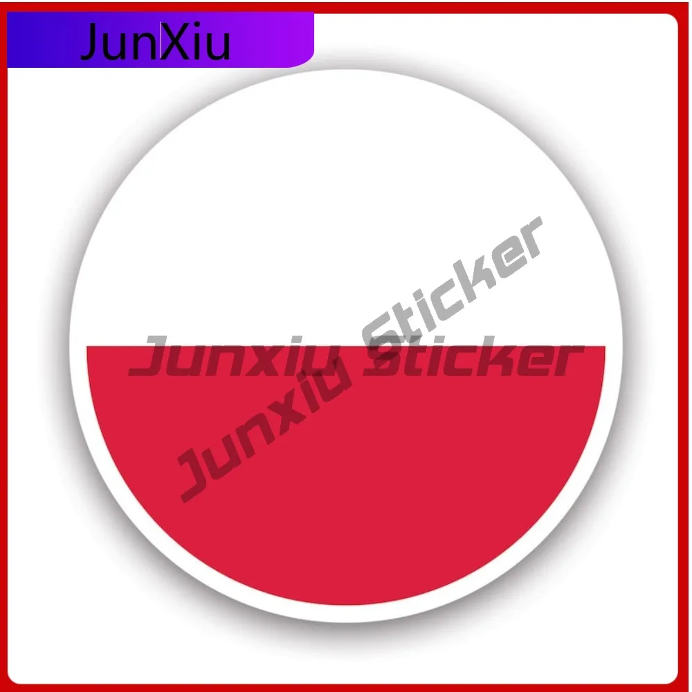 

Round Polish Flag Sticker Creative Decals Uv Protected Poland Circle State Flag Patriotic Car Sticker Vinyl Decal Waterproof