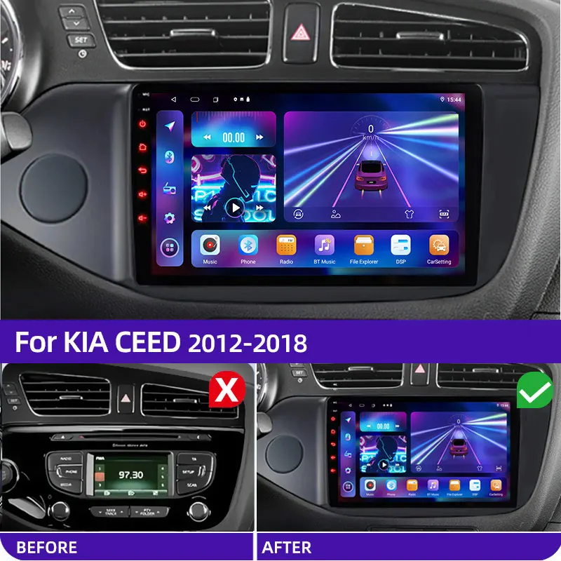 2din 4G Android 12 DSP Car Radio Multimidia Video Player For KIA Cee'd CEED JD 2012-2018 Navigation GPS 2 din RDS Carplay