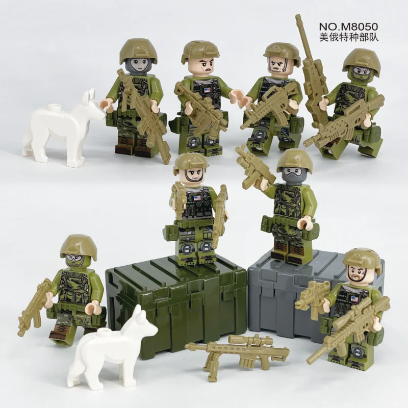 Bouwsteenpoppen, geniet van het plezier in de gevecht! Kinderen en volwassenen creatief geassembleerd speelgoedcadeaus collectie ornamenten geschenken