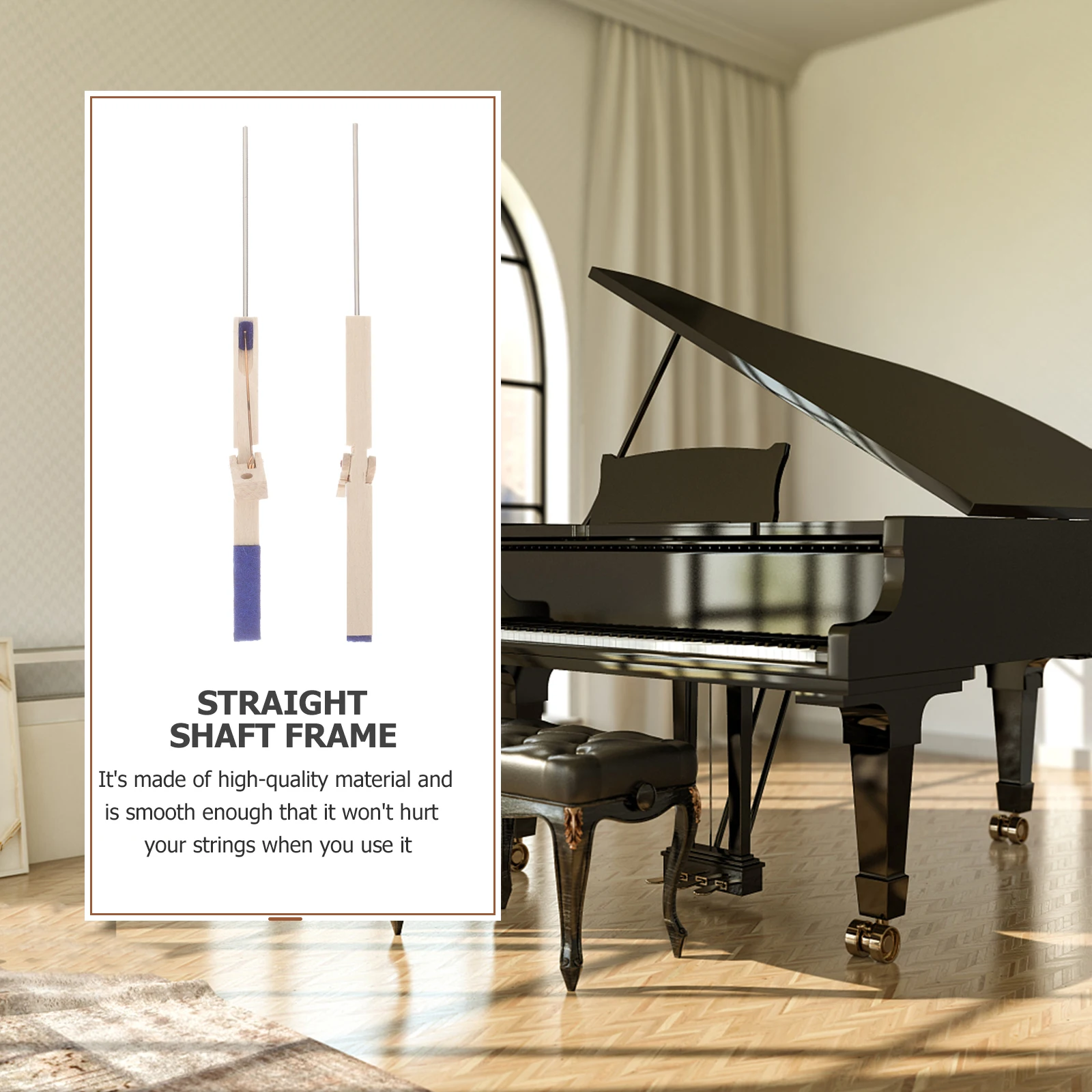 

Premium Piano Tuning Tool Wood Mute Stick Durable Piano Supply Tuning Rod For Accessories Treble Mute Sturdy Silent Rod
