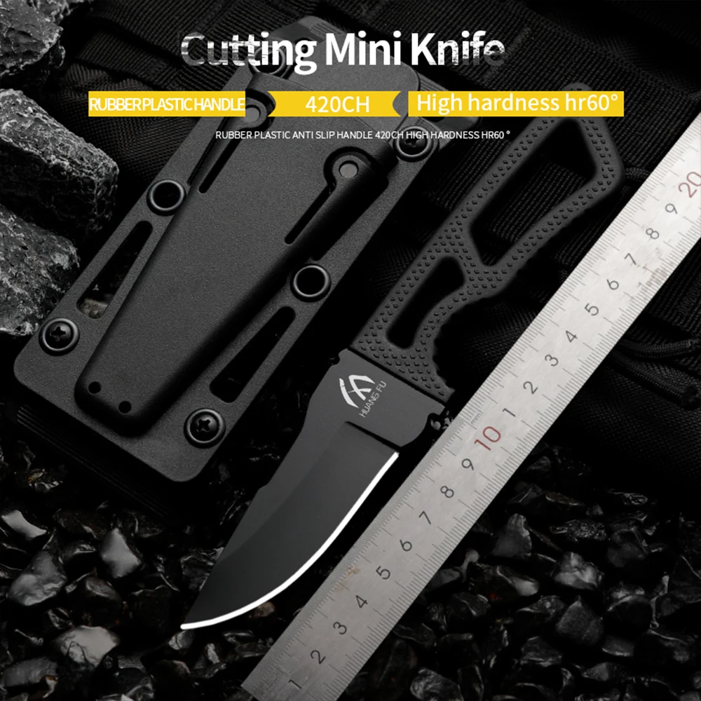 

HUANGFU High quality 420CH steel camping fishing knife outdoor knife fixed blade rescue survival knife straight knife