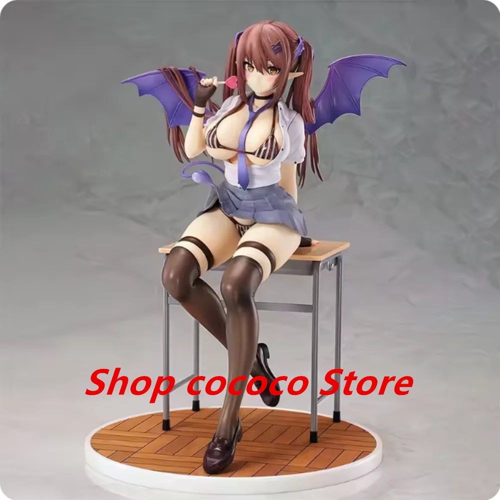 

23 см Devil Girl Lumiru With Desk Native Pink Cat Mataro Girls Toys Рисунок Аниме ПВХ Фигурка Игрушка Игровая Коллекция Модель Куклы