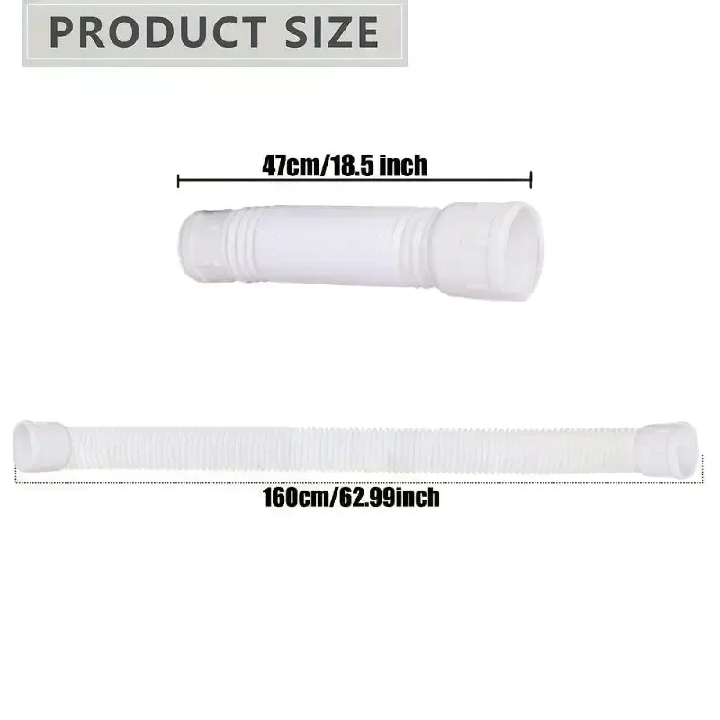 Flexible Plastic Telescopic Exhaust Pipe DIY Friendly Vent Duct for Rental Kitchen Bathroom Ventilation Upgrade
