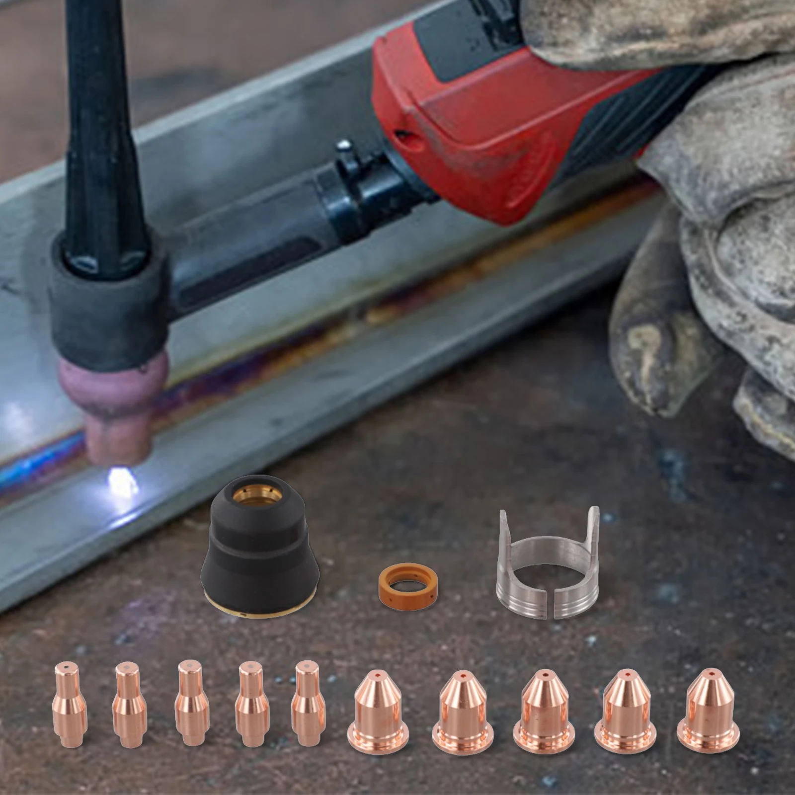 13 قطعة IPT-45 PT-45 البلازما قطع الشعلة الفوهات مجموعة 0.9 مللي متر للبلازما 45 الشعلة قطع البلازما المشاعل #5