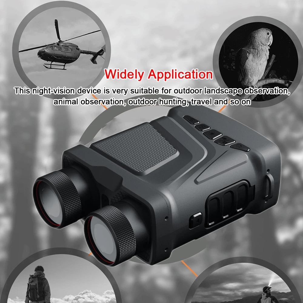 1080P Portable Binocular Goggles Device Day Night Use Photo Video Taking 5X Digital Zoom 300M Full Dark Viewing Distance for