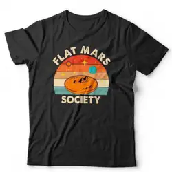 Płaski Mars Society 2 Unisex t shirt Funny NASA kosmiczne planety płaska ziemska galaktyka