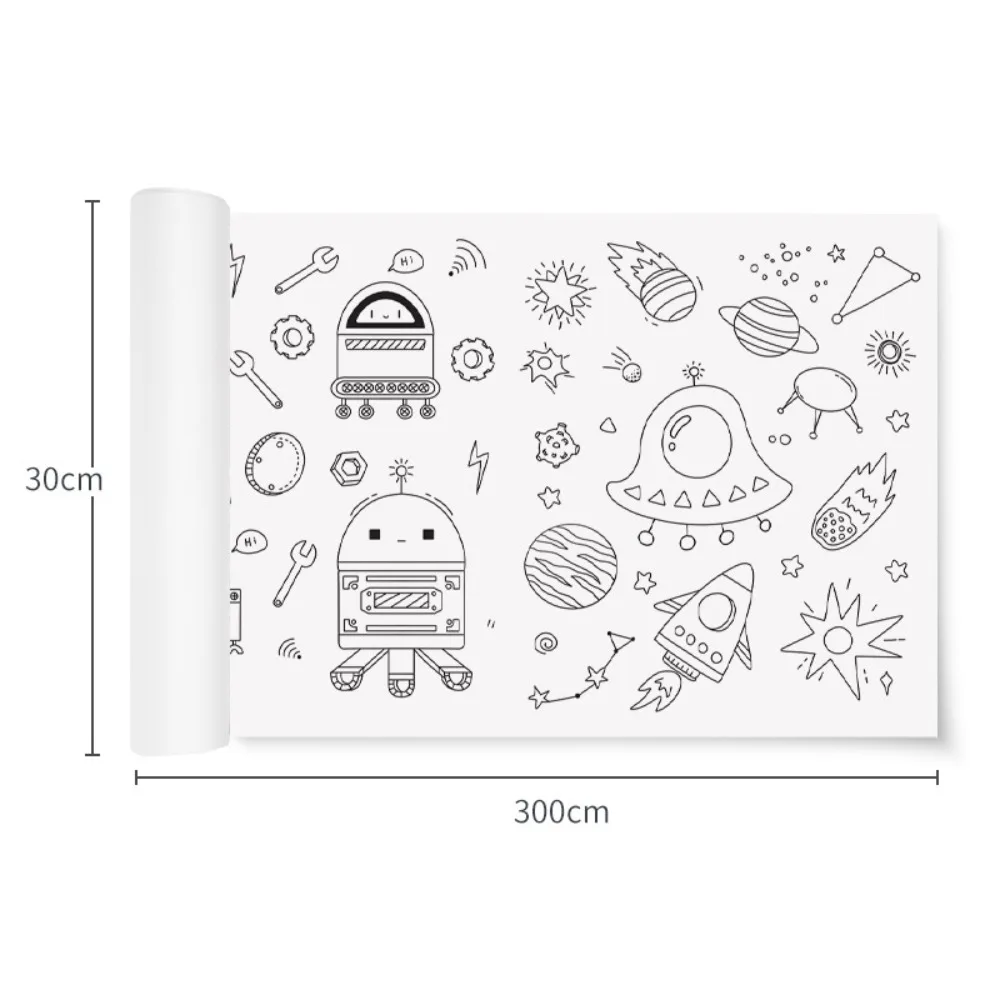 Toys DIY Toys Drawing Sticker Little Artist Children's Drawing Roll Watercolor Paper Color Filling Paper Blank Coloring Sticker
