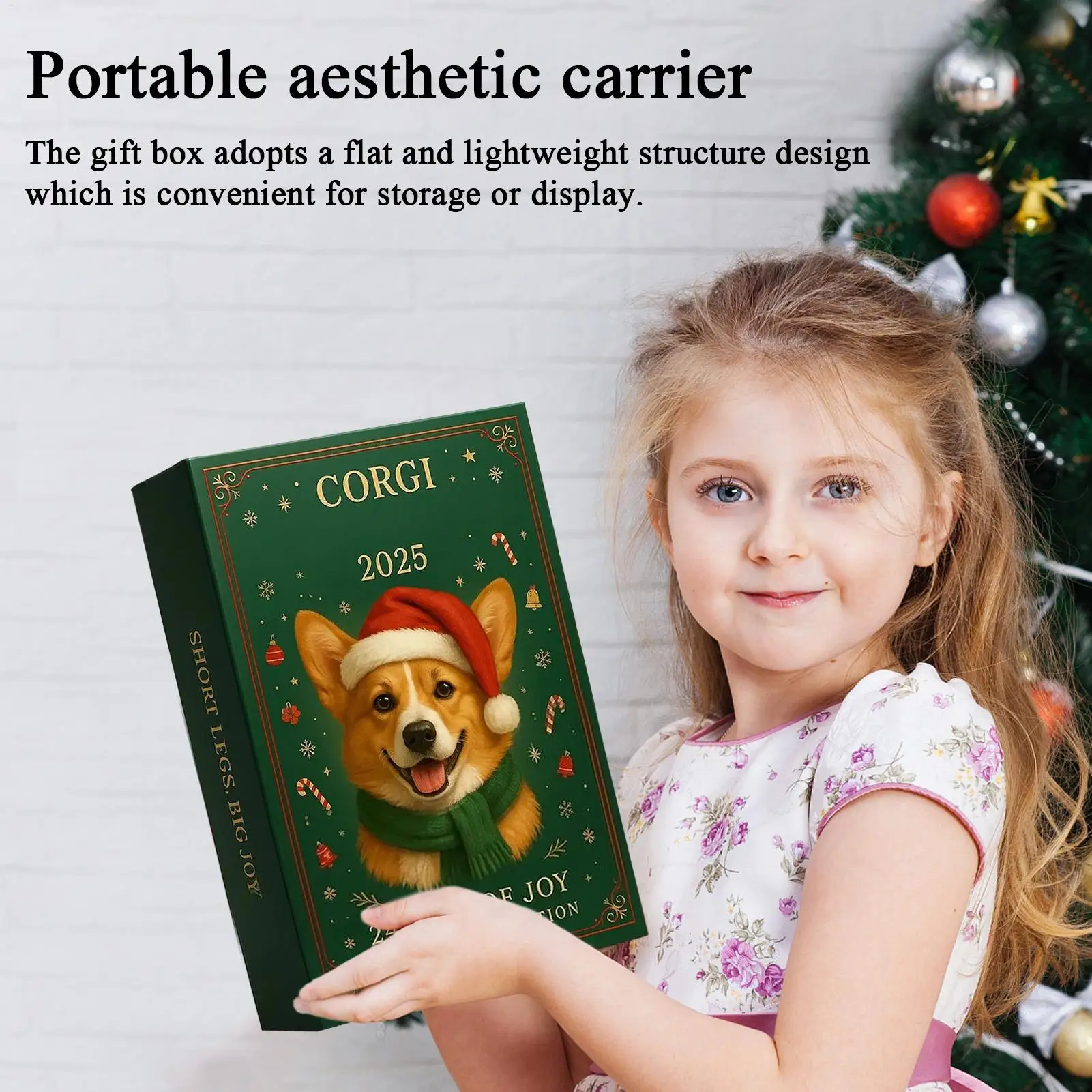 2D الاكريليك جرو تقويم القدوم 24 يوما عيد الميلاد العد التنازلي التقويم 2025 الحيوان قلادة لهدايا تزيين شجرة عيد الميلاد #2