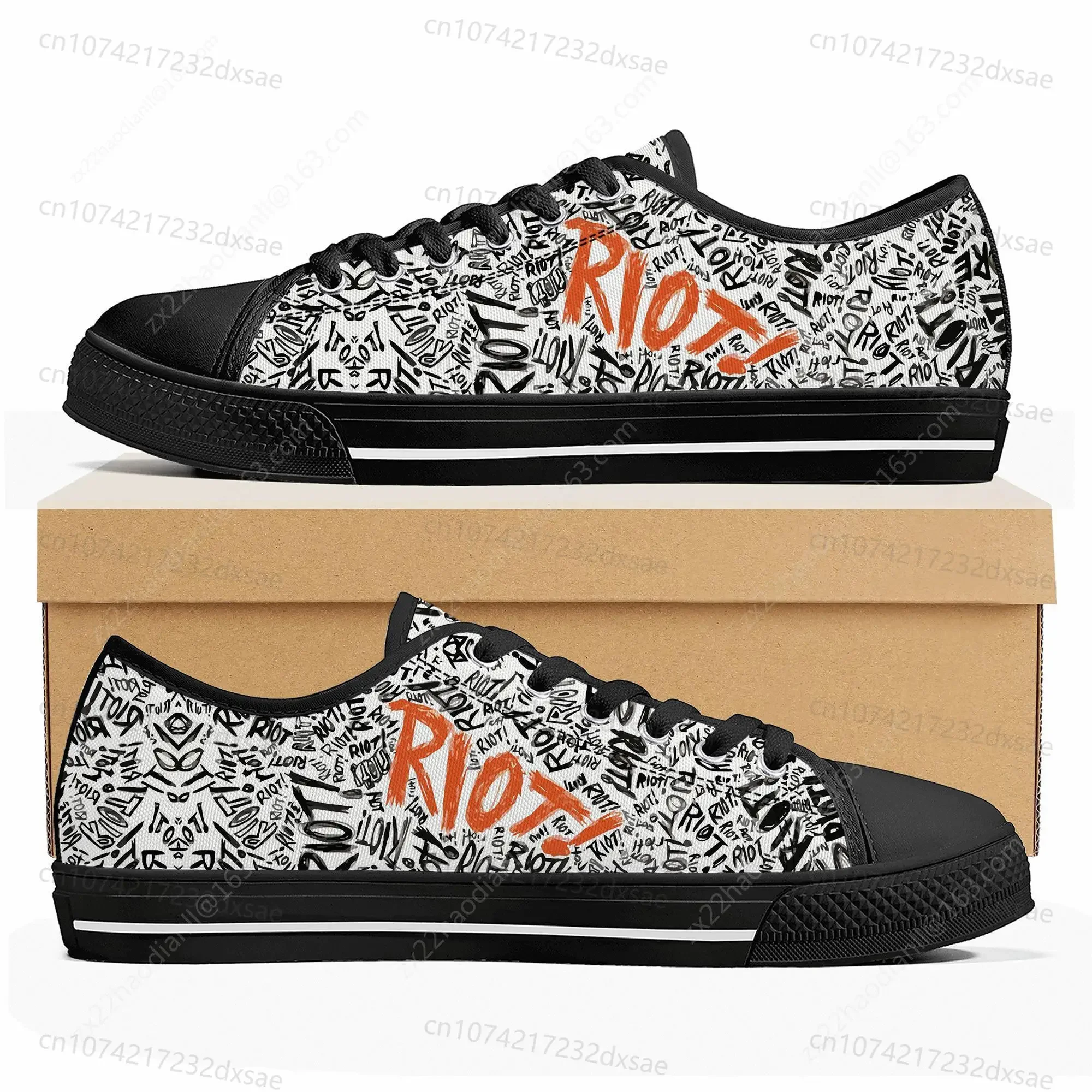 Paramore Rock Band Pop Low Top High Quality Sneakers Mens Women Teenager Canvas Sneaker Casual Couple Shoes Custom Shoes