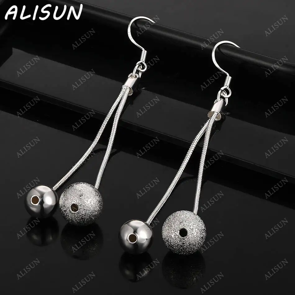 

ALISUN 925 Sterling Silver Beaded Tassels Earrings Drop Earrings For Women Charm Trend Birthday Gifts Fashion Party Fine Jewelry
