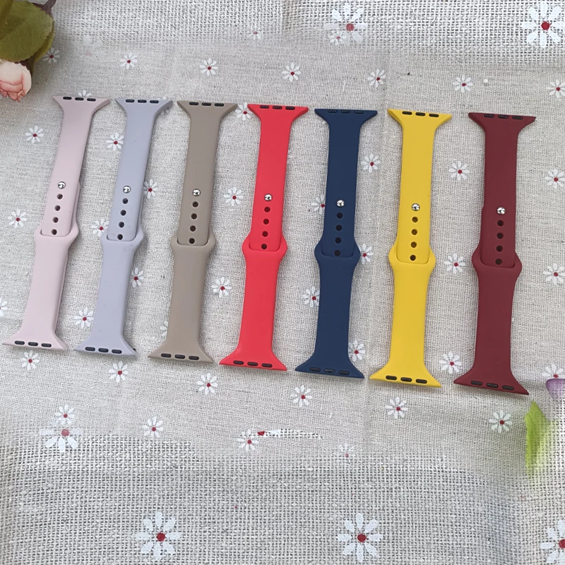 

Slim Waist Strap for Apple Watch 9 8 7 SE 6 Silicone Band Sport Replaceable Bracelet for iWatch 45mm 44mm 42mm 41mm Watchband