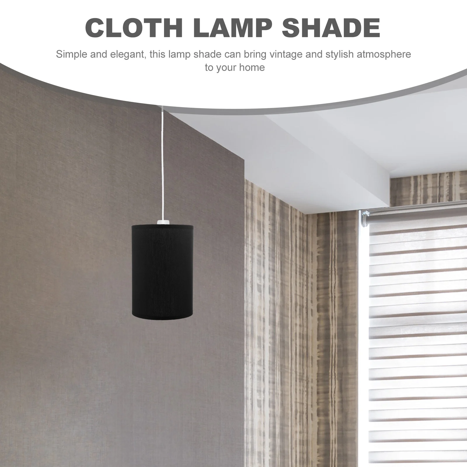 

Round Decorative Lampshade Shades for Ceiling Replacement Small Air Drum Iron Frame Vertical Narrow