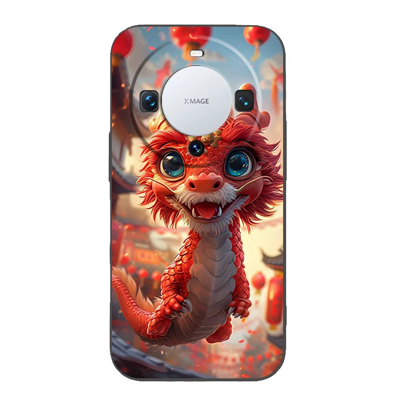 Cartoon Dragon Phone Case Cover for Huawei Mate 60 Pro P50 P40 P30 P20 P10 P Smart Y6 Y7 Y9 Plus Silicone Fundas Shell Capas Bag