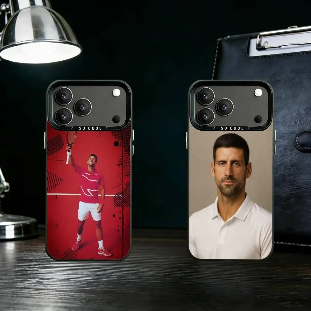 

N-Novak Tennis Legend D-Djokovic Phone Case For iPhone 17 16 15 14 13 12 11 Pro Max Plus Silver Matte Black Cover