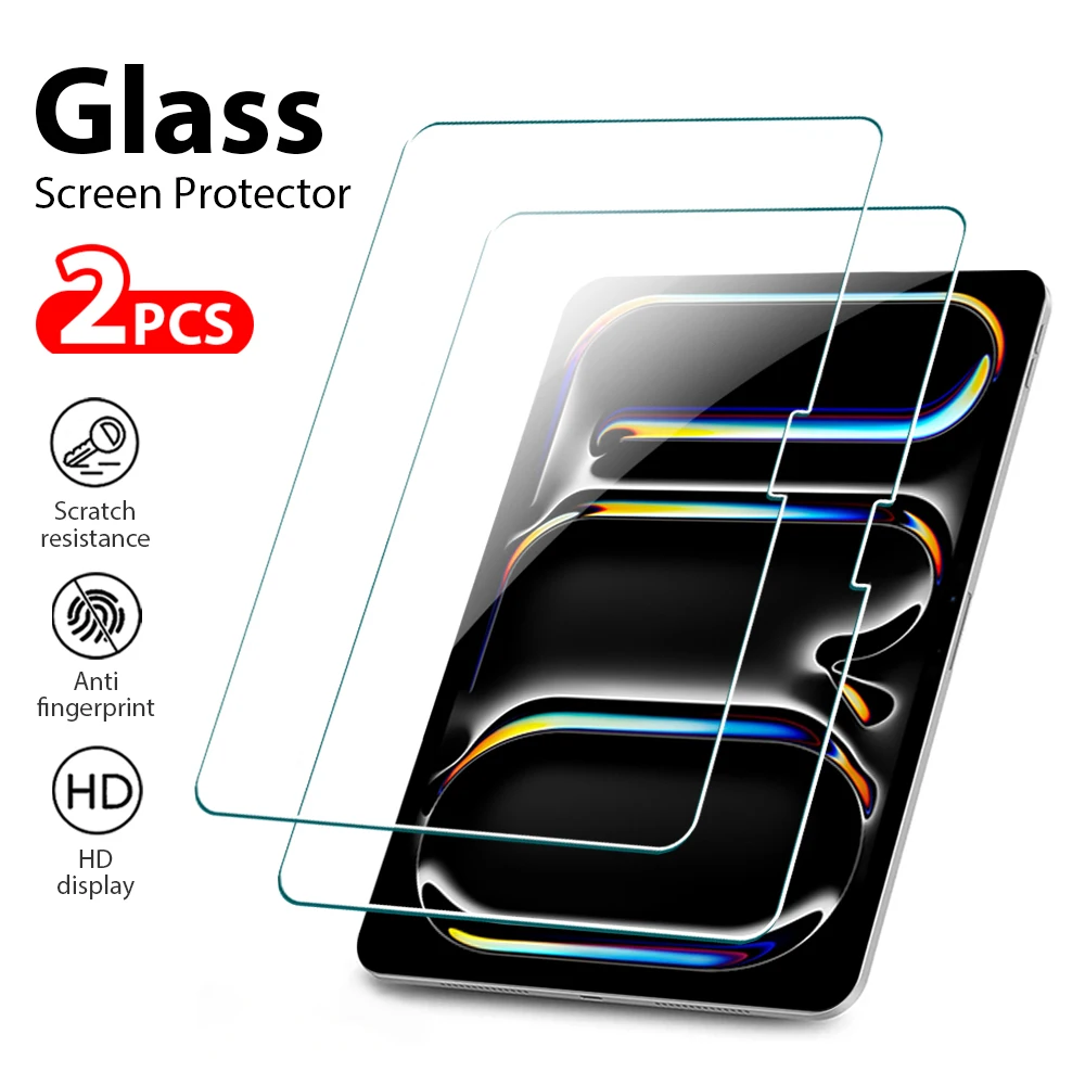 Tempered Glass Screen Protector For iPad Pro Air 2024 13 11 12.9 inch 9th 10th Generation For iPad Air 3 4 5 8th 7th Mini 6 Film