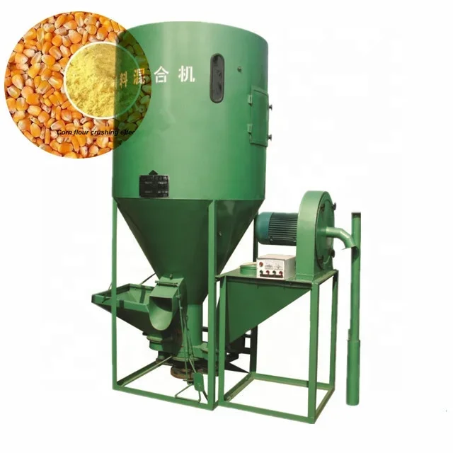 

Grain Grinder Flour Mill Animal Grain Feed Mixer Animal Polutry Vertical Feed Mixer blending machine