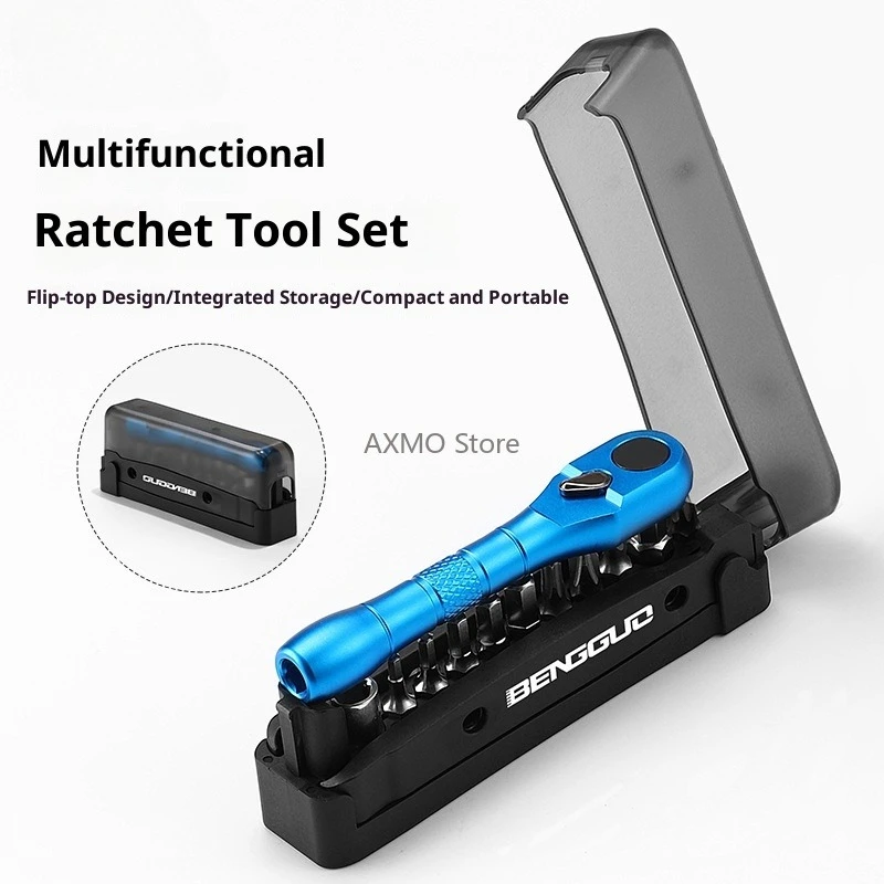 

Ratchet Wrench Multi-tool Bicycle Multi-functional Repair Tool Set for Mountain and Road Bikes Bicycle Accessories