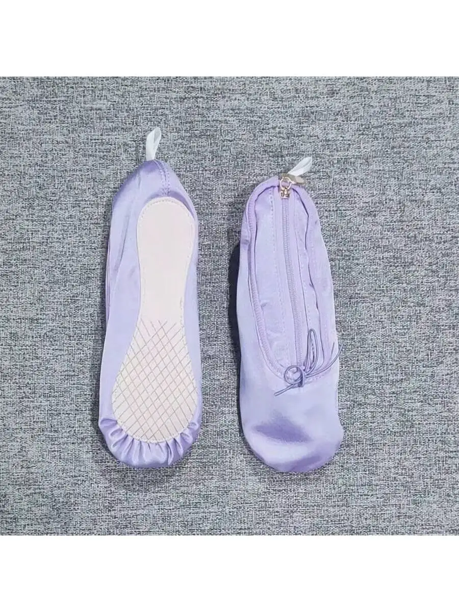 1 Stück Vintage-Ballettschuhe im französischen Stil in Form eines handgefertigten Federmäppchens, Make-up-Beutel, tragbare, exquisite multifunktionale Aufbewahrungstasche – Detail 9