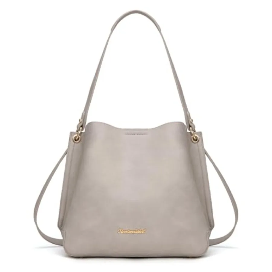 Montana West Medium Hobo Purse for Women Bucket Shoulder Bag with Crossbody Strap