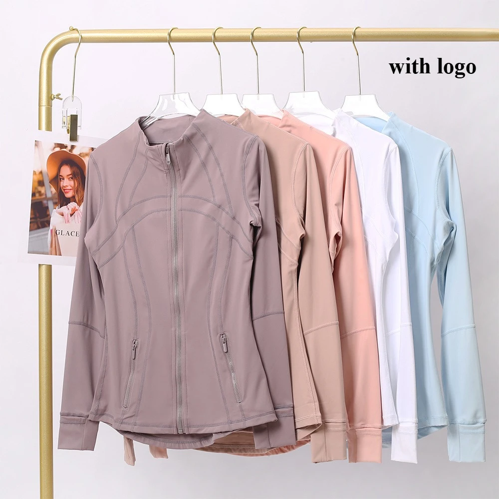 

Лимонная женская куртка с воротником-стойкой, элегантный и стильный облегающий быстросохнущий топ для тренировок для занятий йогой в тренажерном зале