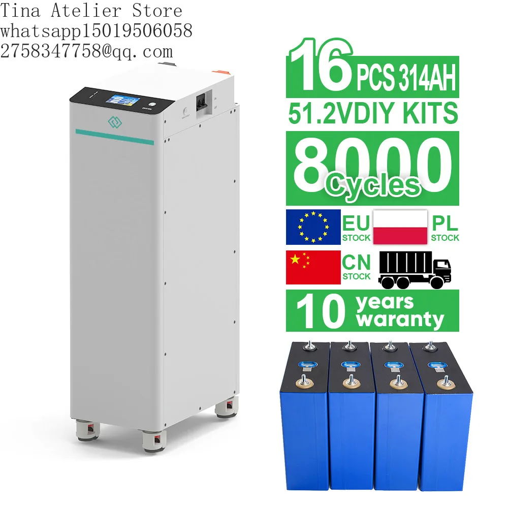 EU Stock SEPLOS V4 Battery Box Suitable 280Ah 306Ah 314Ah LiFePO4 Cell 48V 51.2V Seplos Mason 280 Diy Kit With Active Balance