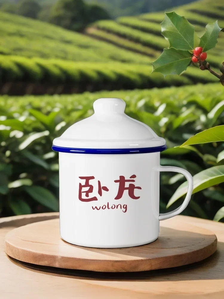 

Optimal selection of Enamel cup nostalgic mug, thickened large capacity water cup, personalized and creative Wolong water cup