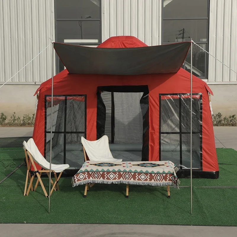 *forFactory Custom Multi-Person Large Waterproof Inflatable Camping Tent Four-Season Use UV-Resistant Portable Quick Setup 9sqm