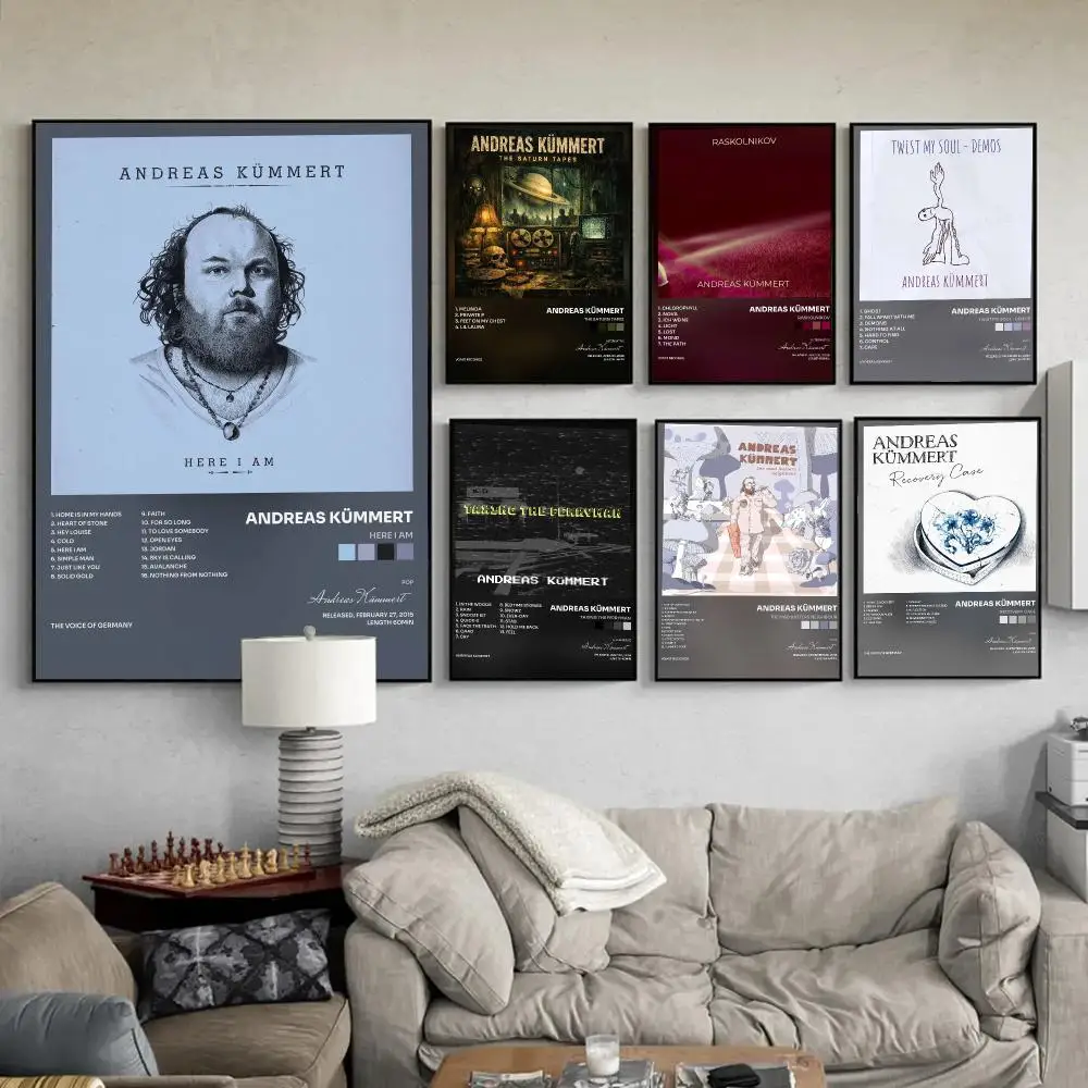 Singer A-Andreas Kummert Poster Wall Art Poster Print Decorative Picture for Living Room Bedroom Home Decor