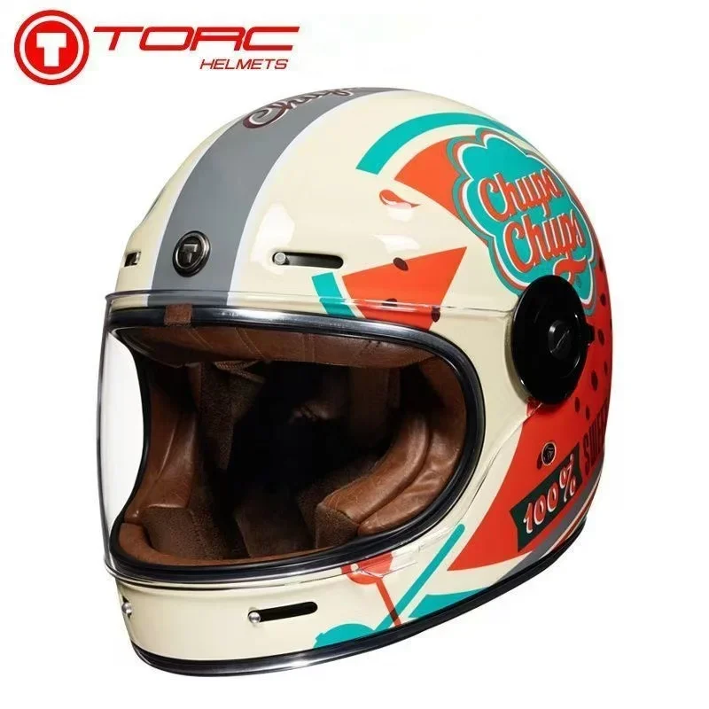 Torc Motorycle Helmet Moto Retro Helmet Men Motorbike Riding Motocross Vintage Full Face Helmets Capacete De Moto