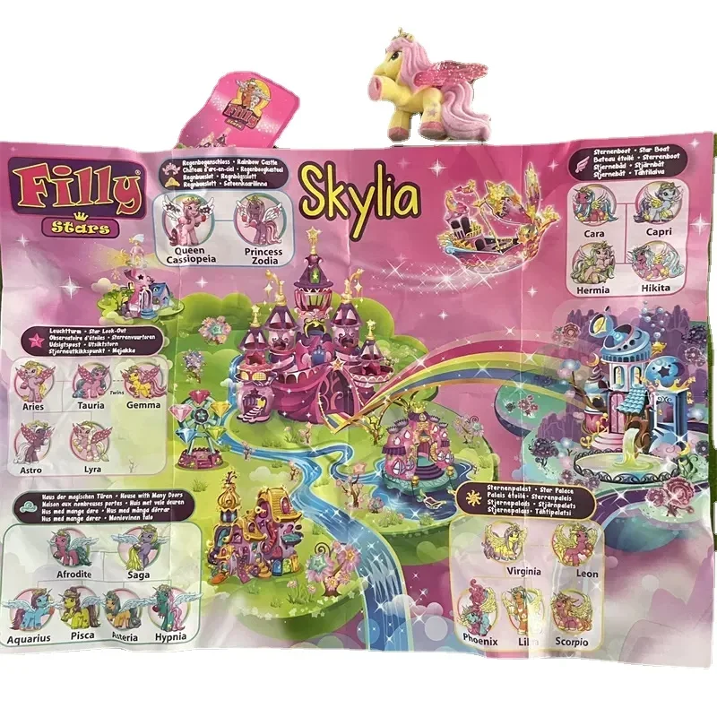 Filly Pony floccaggio stelle scintillanti ali d'angelo farfalla Cute Action Figure da collezione borsa cieca serie decorazione giocattolo regalo