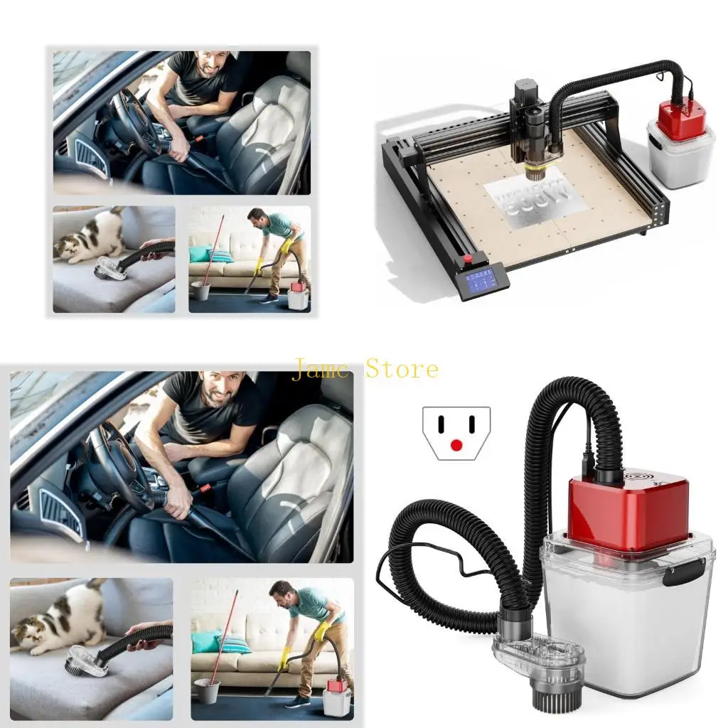 

LX0B Compact Dust Collection Systems For Routers 6000Pa Suction 2.8L Reusable Bag Safety Cutoff