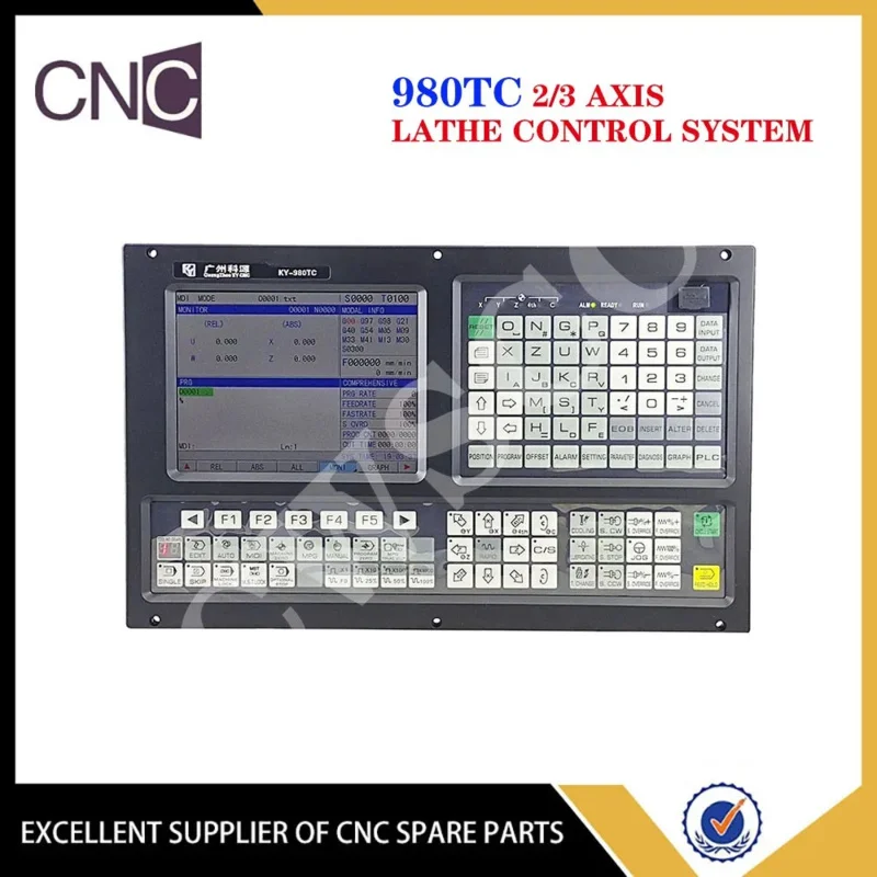 CNC lathe controller KY-980TC 2 3 axis control system 8 inch display PLC function Tac panel