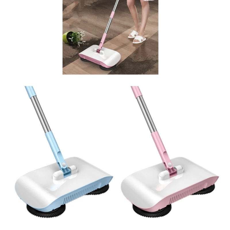 Handheld Sweeping Machine, Automatic Floor Sweeper, 2 in 1 Broom, Dustpan Household Floor Household Floor Mopping Y9RE