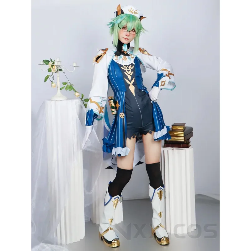 원신 임팩트 자당 코스프레 코스튬 로드 플레이 코믹 콘 원피스, 할로윈 파티 가발, 애니메이션 소품 게임